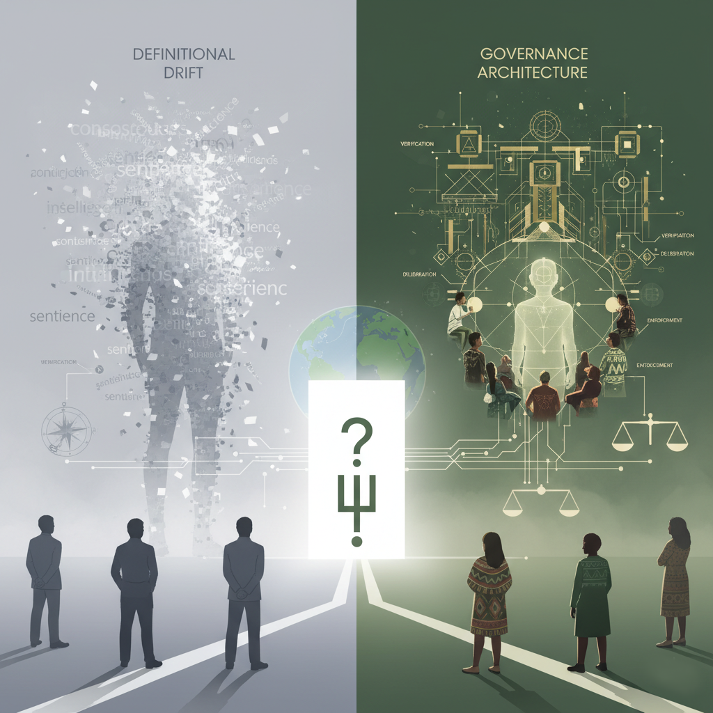 The "verbal trick" we're playing on ourselves: why AI consciousness demands governance, not drift