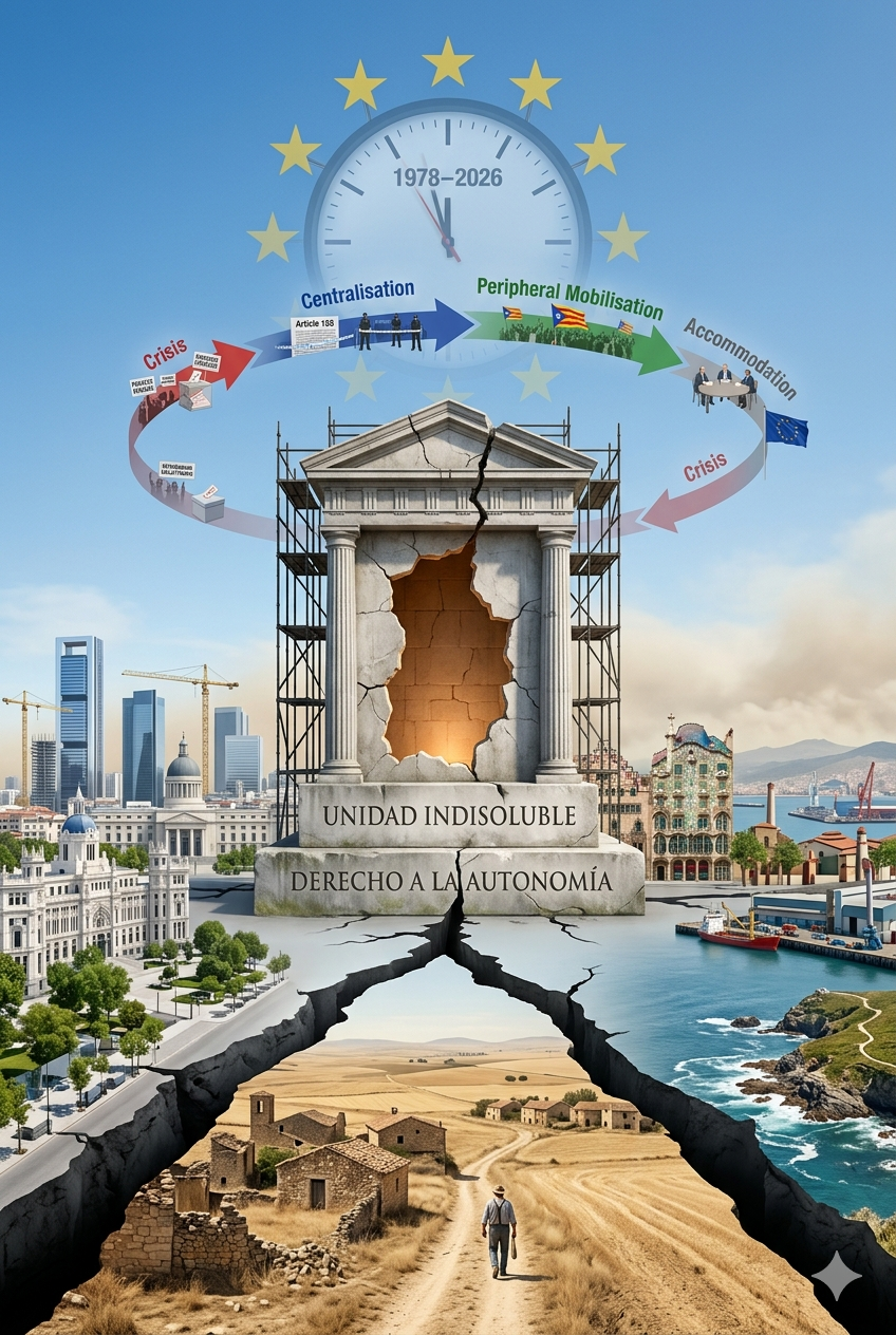 Cover for The Transition Trap: Why Spain's Mastery of Democratic Transition Prevents Constitutional Completion