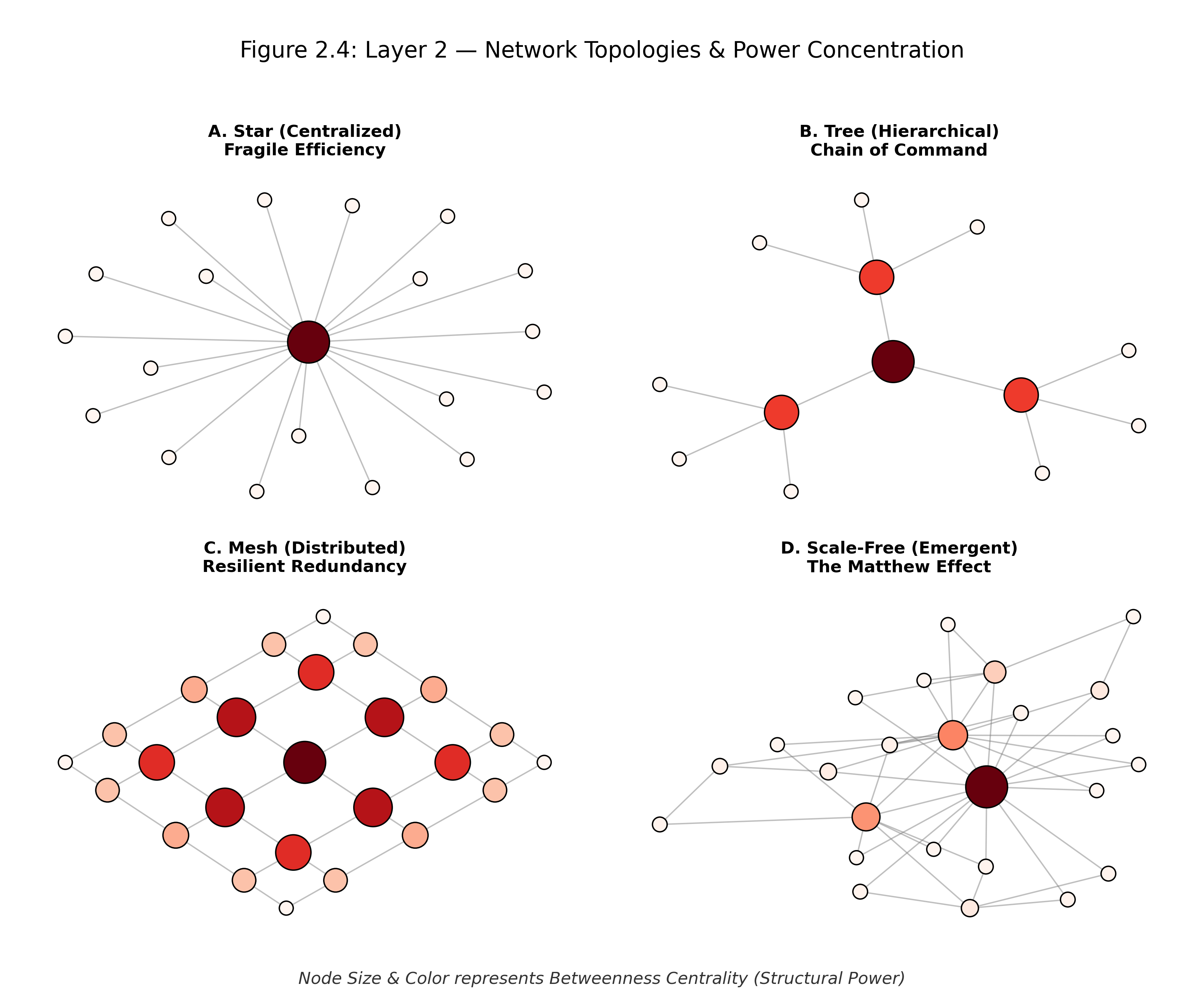 Network Topologies & Power Concentration